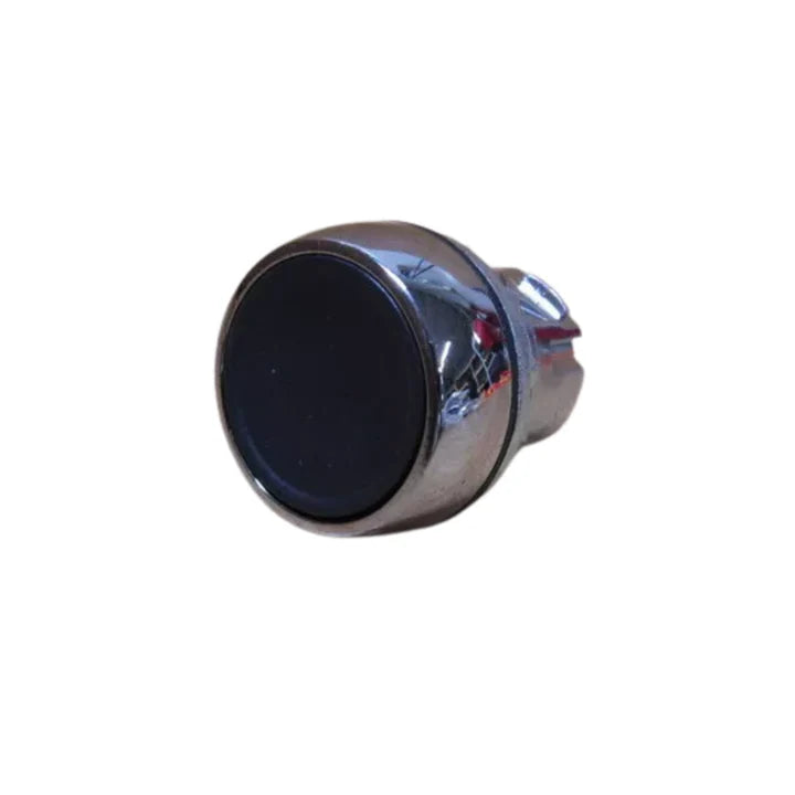 Allen-Bradley 800FM-F2 2-position maintained selector switch operator, black knob, 22 mm, metal bezel