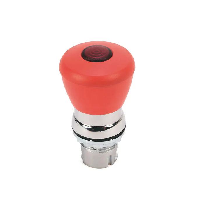 Allen-Bradley 800FM-LMP44 illuminated 3-position selector switch, red LED, 22 mm, metal bezel