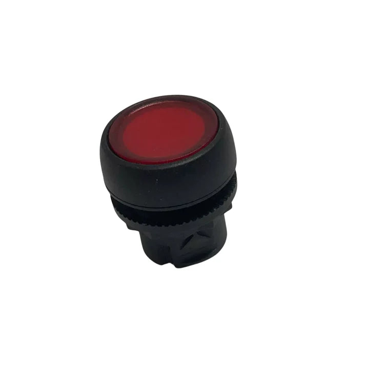 Allen-Bradley 800FP-LF4 illuminated red flush push button, 22 mm, momentary, red plastic body