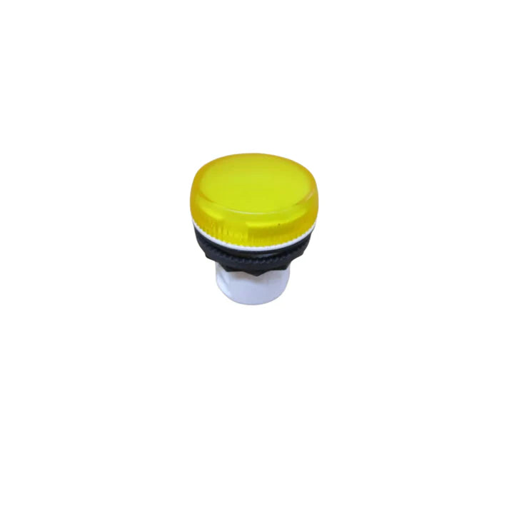 Allen-Bradley 800FP-P5 yellow flush push button, 22mm, momentary, non-illuminated, plastic bezel