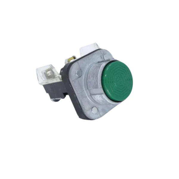 Allen-Bradley 800T-A1D1 green illuminated push button, 30 mm, momentary, 120V transformer, metal
