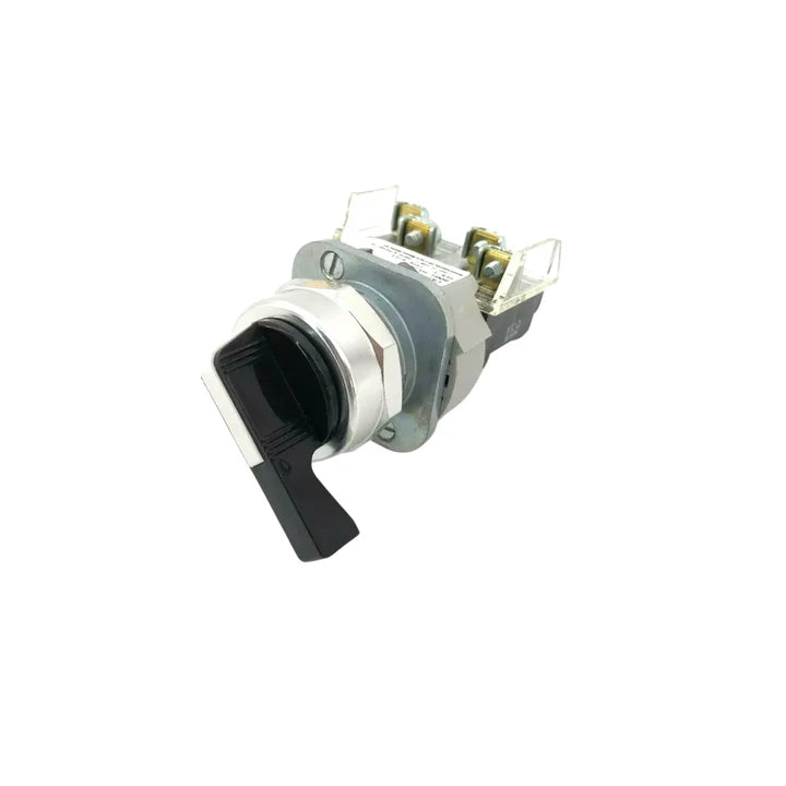 Allen-Bradley 800T-H17A selector switch, 2-position maintained, black lever, 30mm, heavy-duty, NEMA 4/13