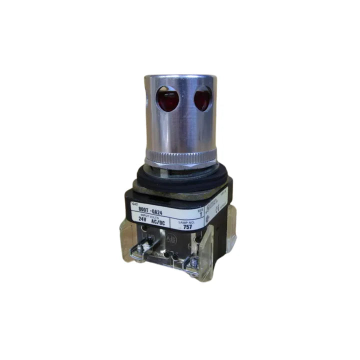 Allen-Bradley 800T-QA24R 30mm red illuminated momentary push button, 24V AC/DC