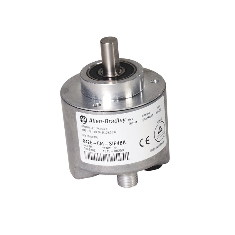 Allen-Bradley 842E-CM-SIP4BA absolute encoder, single-turn, EtherNet/IP, solid shaft, IP67