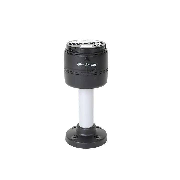 856T-B24P10C 70 mm stack light base, 24V AC/DC, 10 cm pole mount, IP66, Type 4/4X/13, black housing with cap