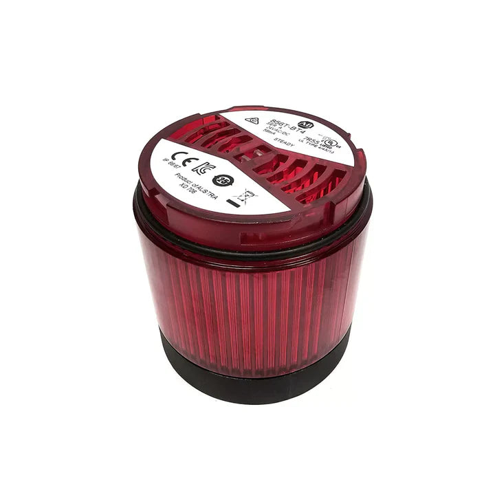 Allen-Bradley 856T-BT4 blue LED beacon light, 24V AC/DC, steady, 70 mm, IP66/IP69K