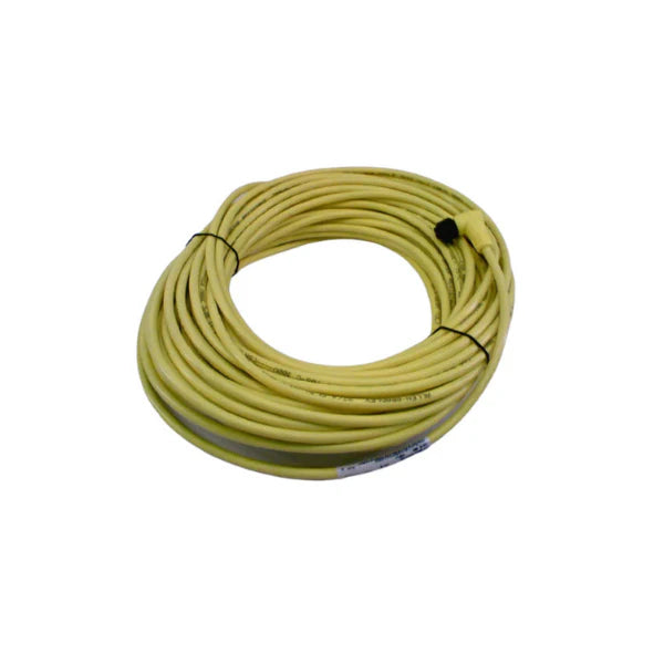 DeviceNet cable, 20m length, 4-pin right-angle female to open leads, thick unshielded PVC jacket