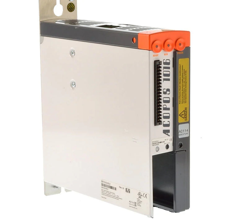 B&R 8V1016.001‑2 ACOPOS servo drive 0.7 kW with integrated filter, brake resistor, and modular slots

