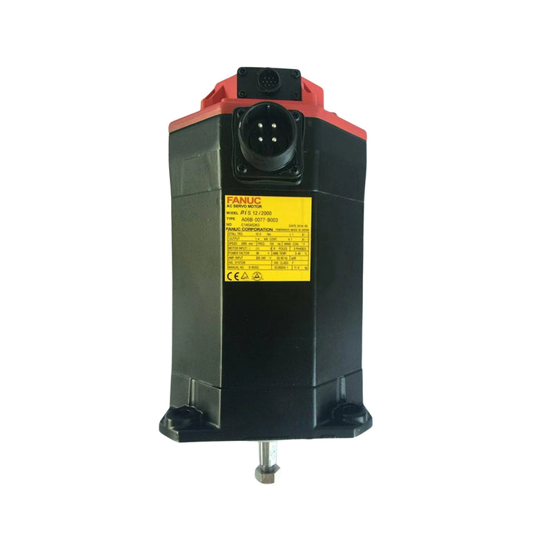 FANUC A06B-0077-B003 Alpha i servo motor with straight shaft for precision CNC automation.