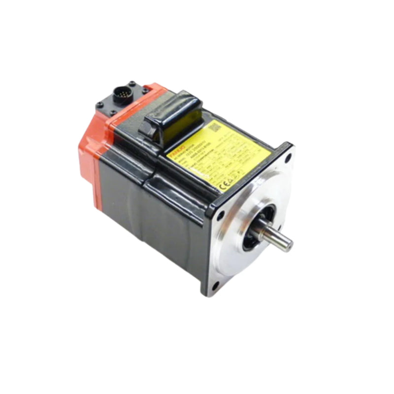 Fanuc A06B-0213-B400#0100 AC servo motor, 1 kW, 5000 rpm, IP67, straight shaft with 24 V brake