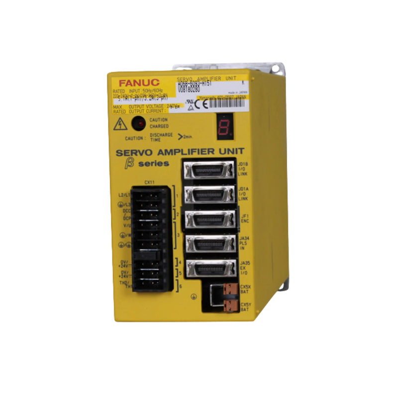 Fanuc A06B-6093-H151 servo amplifier, SVU-12, 1.5 kW, 240V AC with I/O Link interface