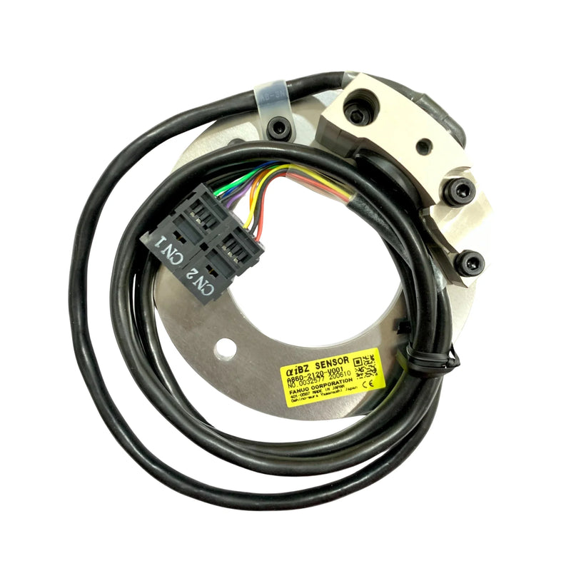 FANUC A860-2120-V001 absolute encoder for high-resolution servo feedback in CNC and industrial automation systems. 