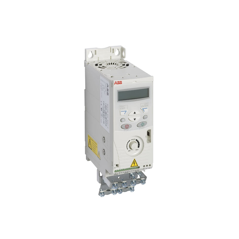 ABB ACS150-03E-07A3-4 AC drive, 3-phase, 3.7 kW, 400 V with keypad and I/O.