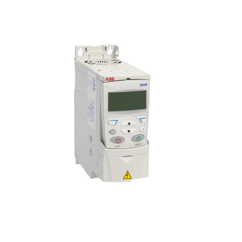 ABB ACS320-03U-15A6-4 AC drive, 7.5 kW, 10 HP, 3-phase, IP20, with EMC filter and brake chopper for precision industrial motor control.