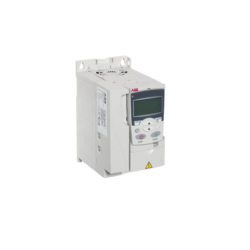 ABB ACS355-01E-07A5-2 VFD, 1.5 kW, single-phase, compact drive with IP20 enclosure and built-in STO.