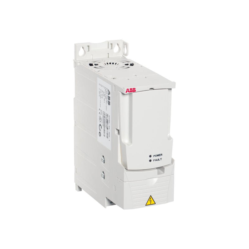 ABB ACS355-03E-01A2-4 AC drive, 0.18 kW, 1.2 A, 400 V, with STO and compact design.