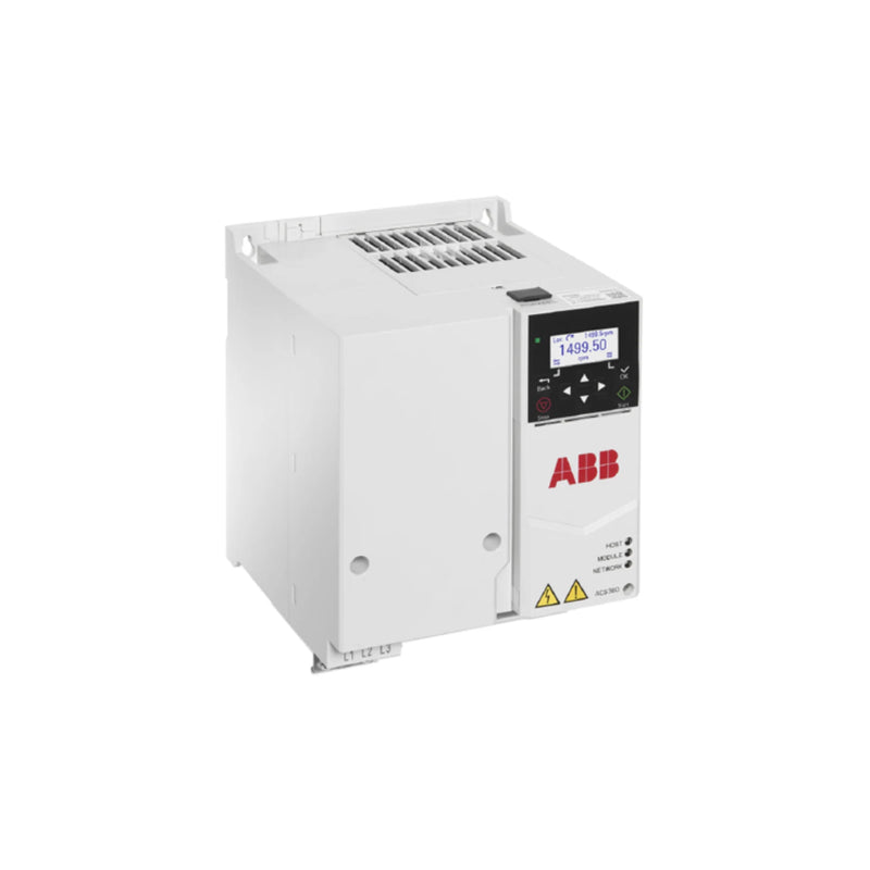 ABB ACS380-040S-038A-4 industrial drive, 40 kW, 3-phase, 400V, with integrated EMC filter for motor control and energy efficiency.
