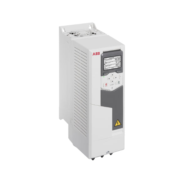 ABB ACS580-01-12A7-4 5.5 kW drive, 400 V, IP21, wall-mounted with EMC filter for HVAC and industrial motor control.