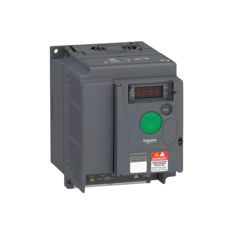 Schneider Electric ATV310HU22N4E 2.2 kW heavy-duty VFD, 380–460 V, vector control, IP20