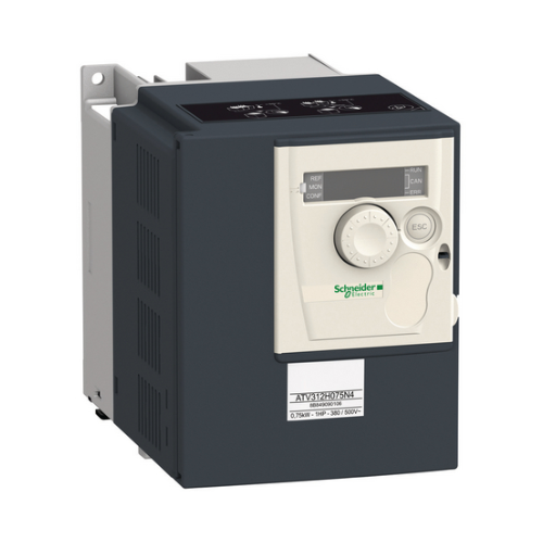 Schneider Electric ATV312HU75N4 Altivar 312 VFD, 7.5 kW, 380–480 V, EMC filter, IP20