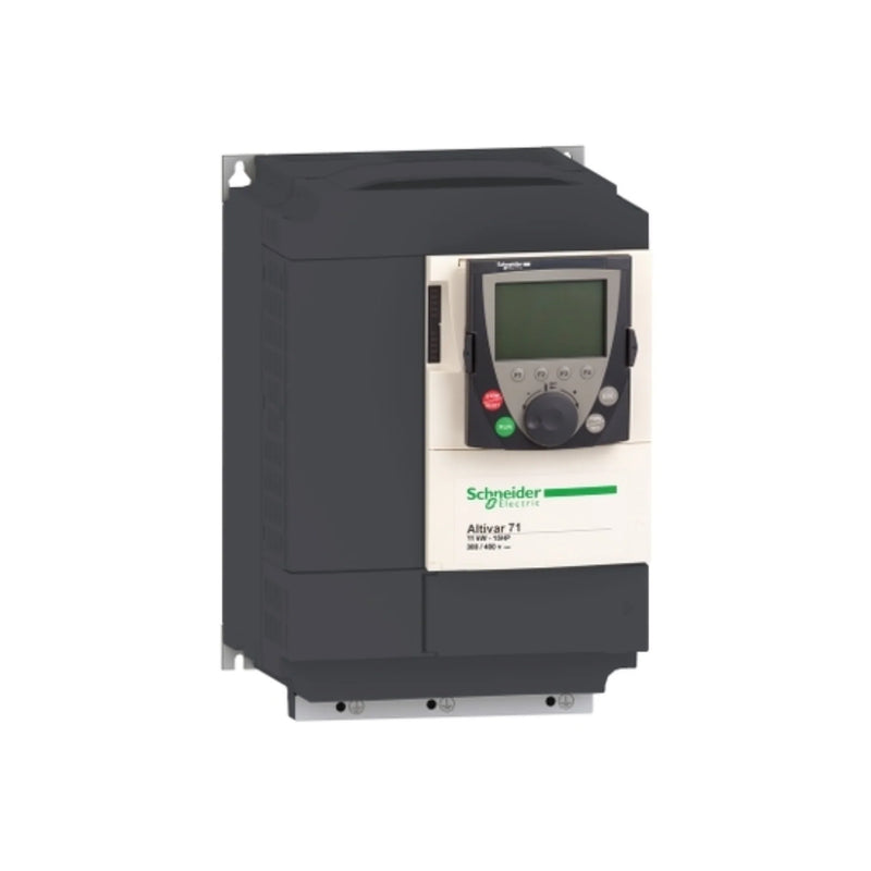 Schneider Electric ATV71HD11N4 1.1 kW high-duty vector VFD, 380–480 V AC, IP20