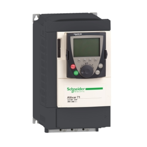 Schneider Electric ATV71HU40N4 VFD, 4 kW, 5 HP, 480 V, IP20, Altivar 71 drive