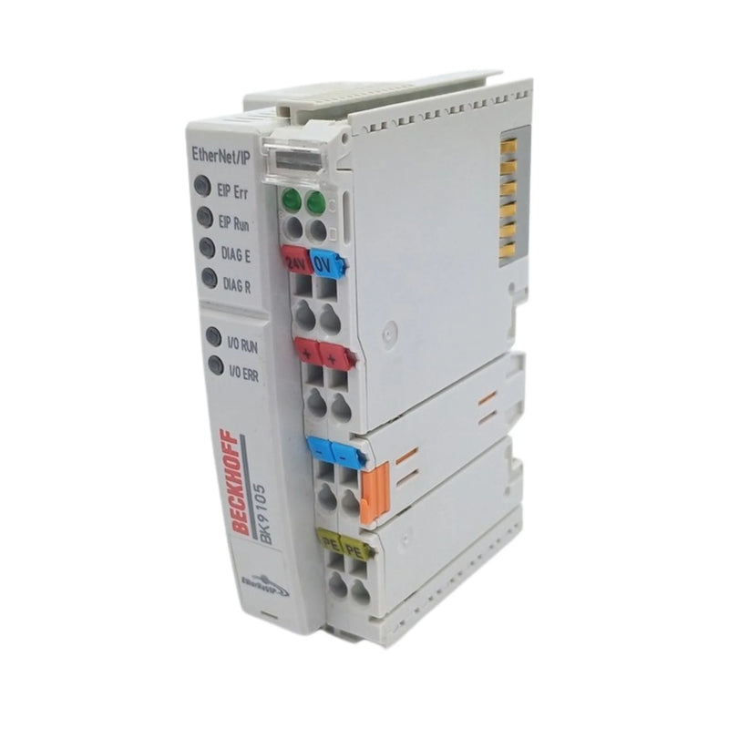 Beckhoff BK9105 EtherNet/IP bus coupler, modular I/O, DIN-rail mount