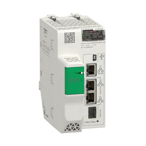 Schneider Electric BMEP581020 Modicon M580 CPU, 4 MB memory, 61 Ethernet support, 4 rack control