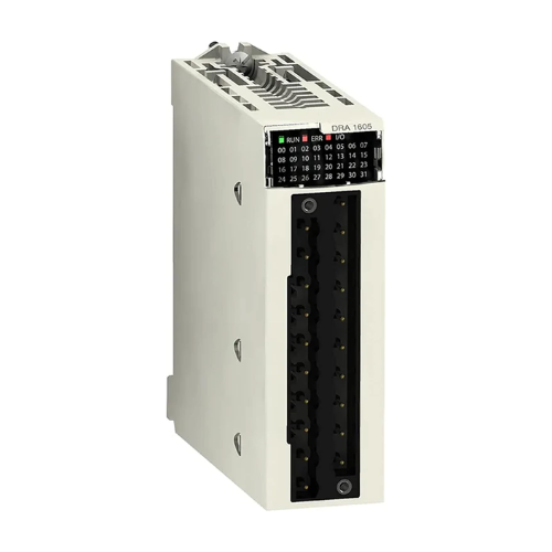 Schneider Electric BMXDRA1605 digital input module, 16 channels, 0.5 A fuse, Modicon M340, DIN rail