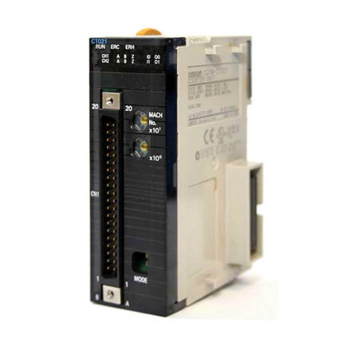Omron CJ1W-CT021 2-channel high-speed counter module with 500 kHz input frequency and 32-bit counting range for CJ-Series PLCs.