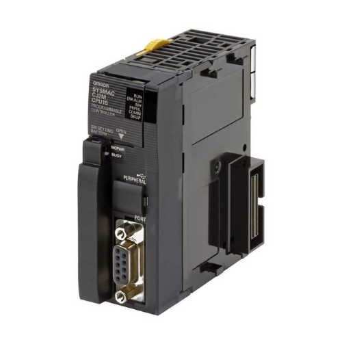Omron CJ2M-CPU11 PLC CPU Unit with 5K steps program capacity, RS-232C and USB ports, supporting up to 2,560 I/O points for automation.