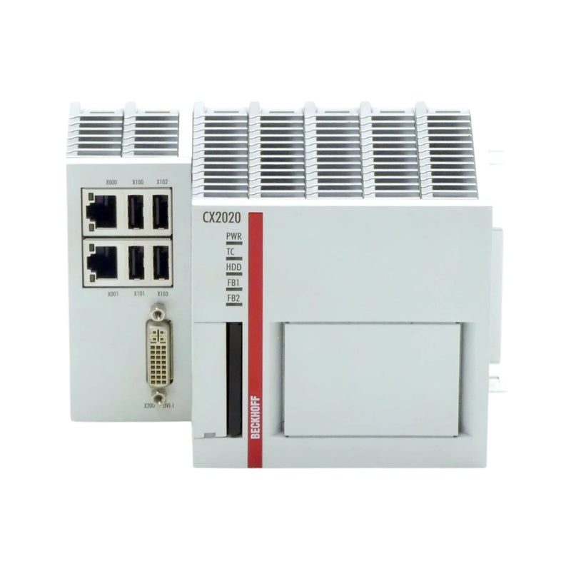 Beckhoff CX2020 embedded PC, Intel Atom dual-core, EtherCAT master, modular design