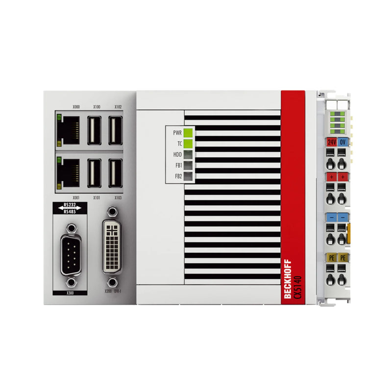 Beckhoff CX5140-0125 embedded PC, Intel Atom quad-core, 4 GB RAM, 32 GB flash, Windows 7 P