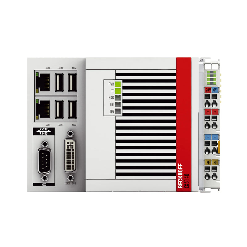 Beckhoff CX5140-0155 embedded PC, Intel Atom quad-core, DIN-rail industrial controller