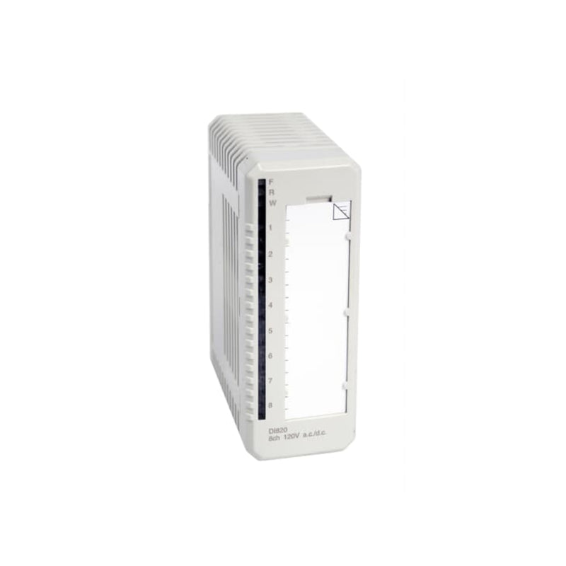 ABB DI820 digital input module, 16 channels, 24V DC sink/source input, S800 I/O, ideal for industrial control applications.