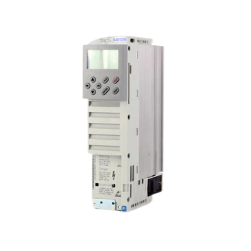Lenze E82EV152K2C 1.5 kW frequency inverter, 8200 Vector series, 230V input, IP20 protection, built-in brake transistor.