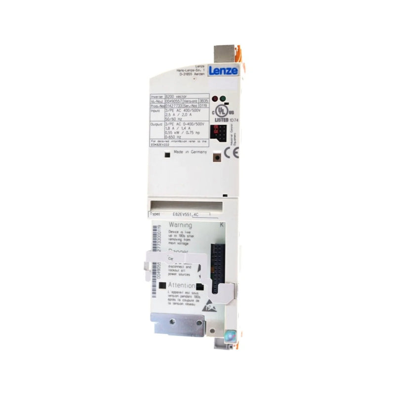 Lenze E82EV551K4C VFD, 0.55 kW, 3-phase, compact inverter for OEM and automation