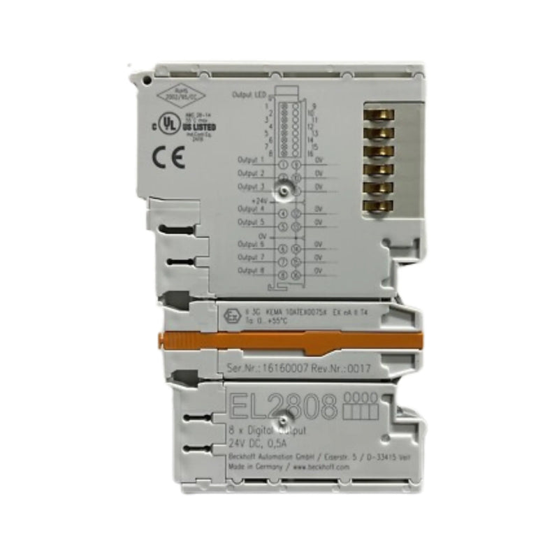 Beckhoff EL2808 digital output terminal, 8-channel, 24 V DC, 0.5 A per channel