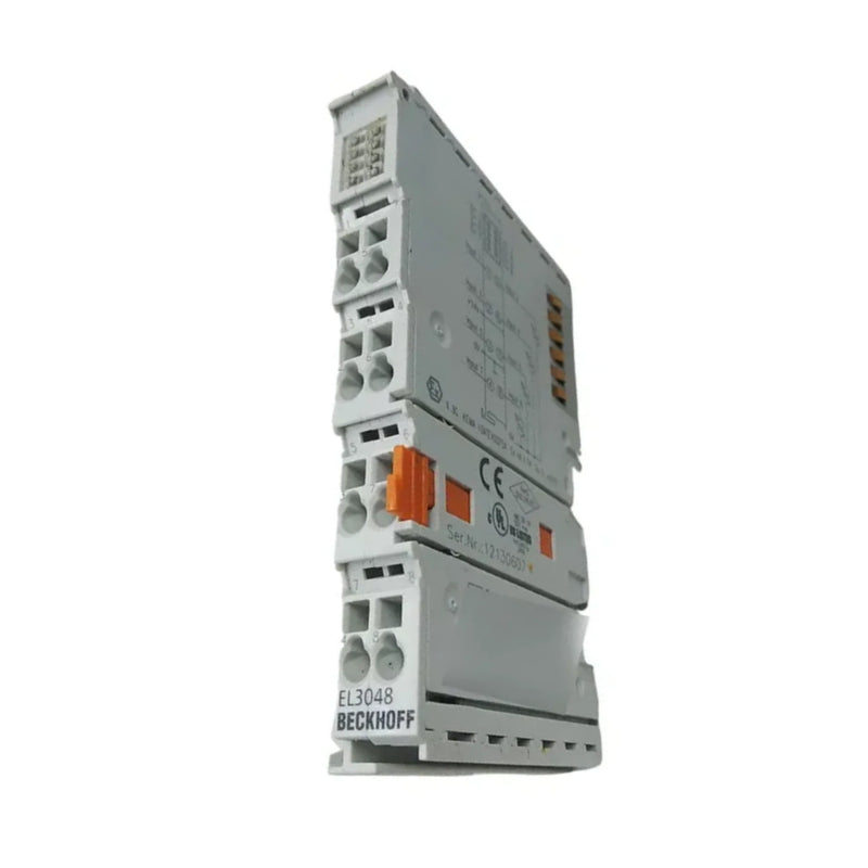 Beckhoff EL3048 digital output terminal, 8-channel, 24 V DC, for reliable actuator and device control in automation.