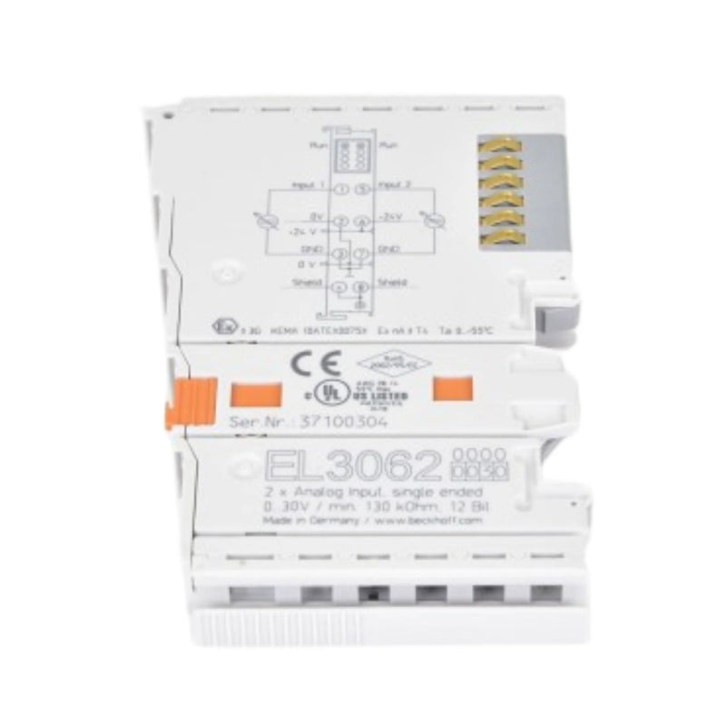 Beckhoff EL3062-0030 analog input terminal, 2-channel, 0–10 V, enhanced version, EtherCAT