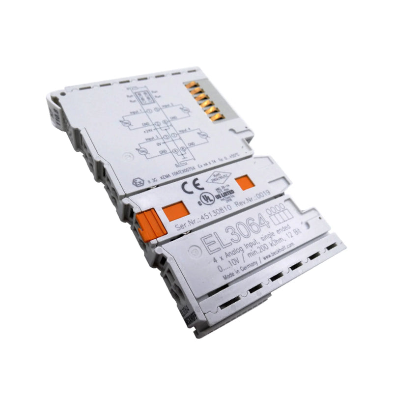 Beckhoff EL3064 4-channel analog input terminal, 0…10 V DC, 12-bit resolution