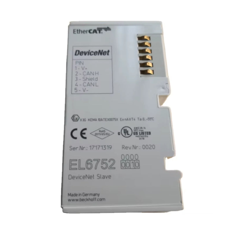 Beckhoff EL6752-0010 EtherCAT terminal, CANopen master/slave communication