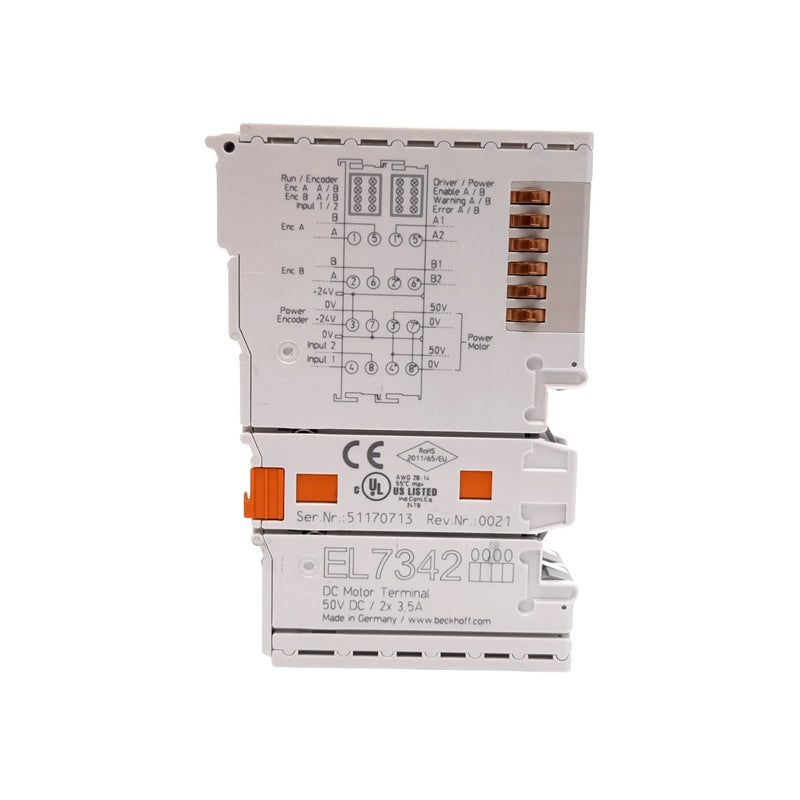 Beckhoff EL7342 DC motor output terminal, 2-channel, 24 V DC, PWM control