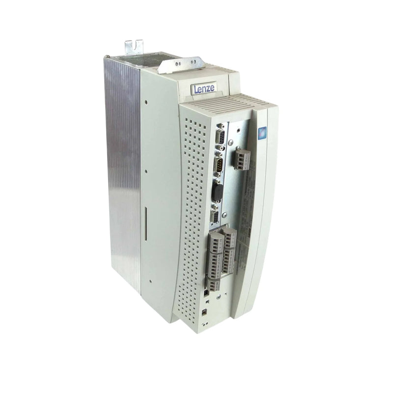 Lenze EVS9323-EKV004 11 kW servo inverter with KV004 firmware, resolver input, and IP20 housing