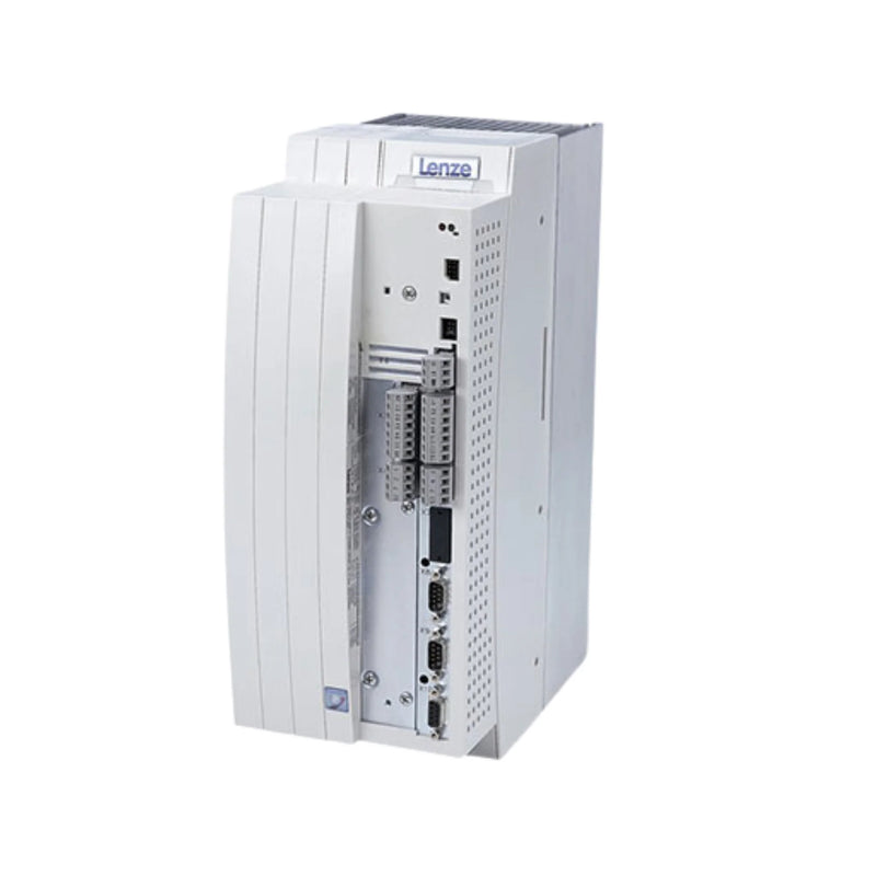 Lenze EVS9326-EK 22 kW servo inverter with resolver input, modular fieldbus options, and IP20 housing