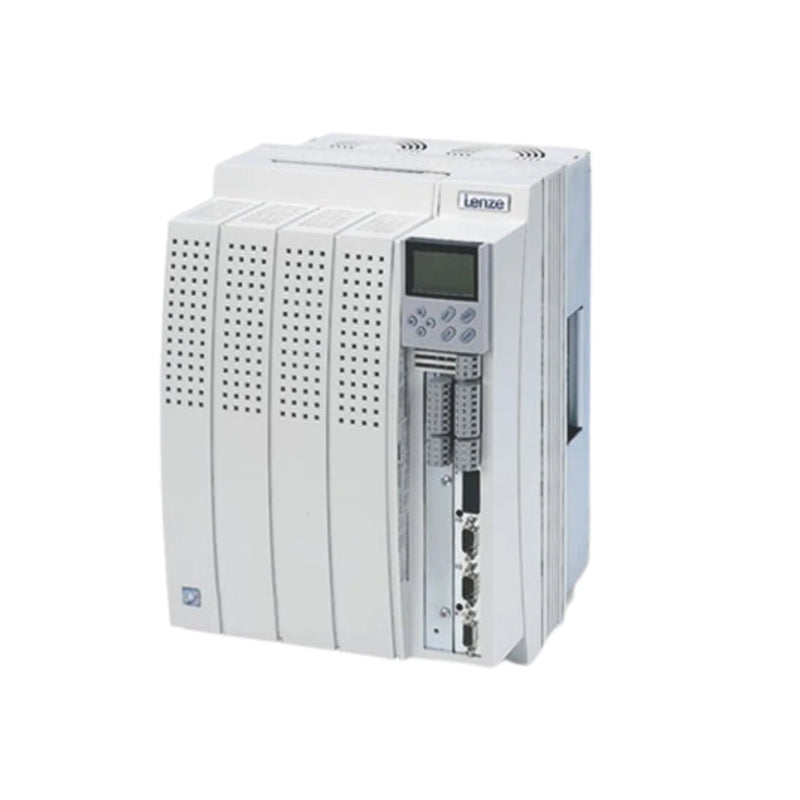 Lenze EVS9328-EP 30 kW servo inverter with resolver feedback, IP20 housing, and modular fieldbus options