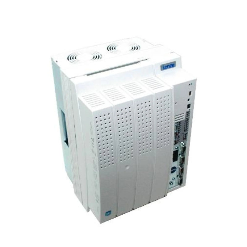Lenze EVS9328-ES 37 kW servo inverter with resolver feedback, modular communication, and IP20 housing