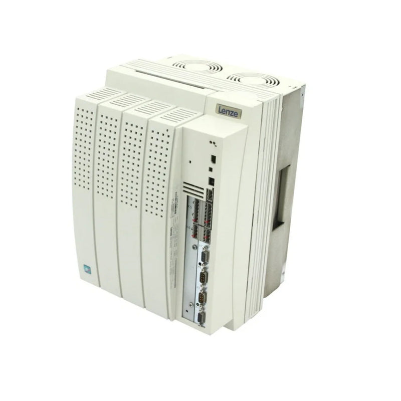 Lenze EVS9329-ESV004 45 kW servo inverter with S_V004 firmware, resolver feedback, and IP20 housing