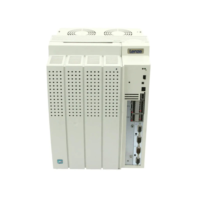 Lenze EVS9329-ES 45 kW servo inverter with resolver feedback, modular communication, and IP20 housing