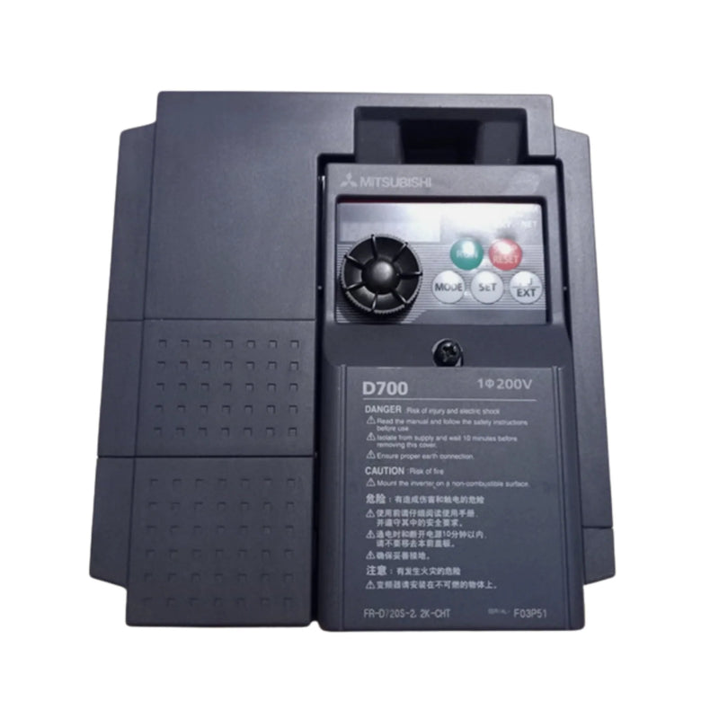 Compact frequency inverter Mitsubishi FR-D720S-2.2K-CHT, 2.2 kW, 220 V, D700 series.